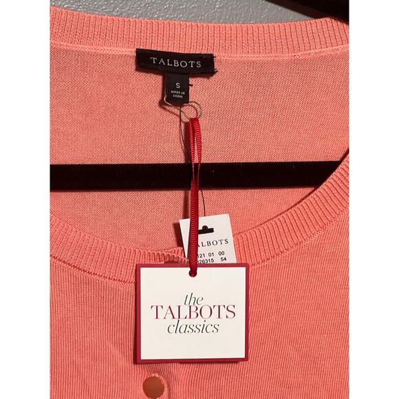 NWT Tablbots Cardigan S Salmon Button Up Long Sleeve - Picture 4 of 5